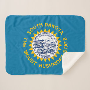 Couverture Sherpa Drapeau de l'État du Dakota du Sud