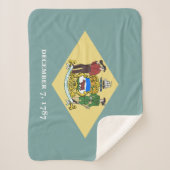 Couverture Sherpa Drapeau de l'État du Delaware (Devant)