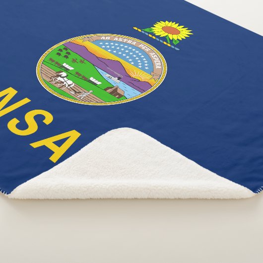Couverture Sherpa Drapeau de l'État du Kansas (3/4)