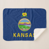 Couverture Sherpa Drapeau de l'État du Kansas (Devant (Horizontal))
