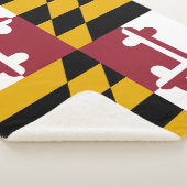Couverture Sherpa Drapeau de l'État du Maryland Imprimer Patriotique (3/4)