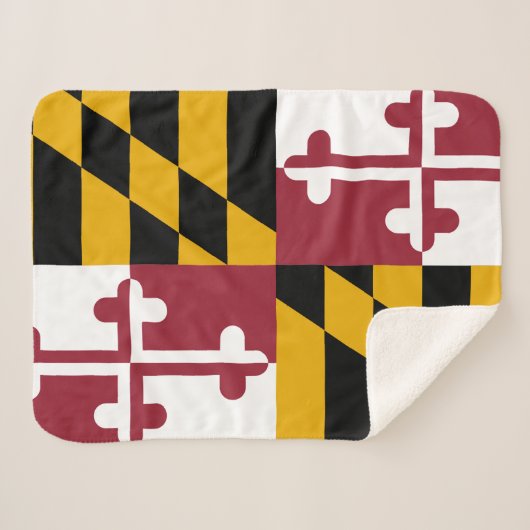 Couverture Sherpa Drapeau de l'État du Maryland Imprimer Patriotique (Devant (Horizontal))