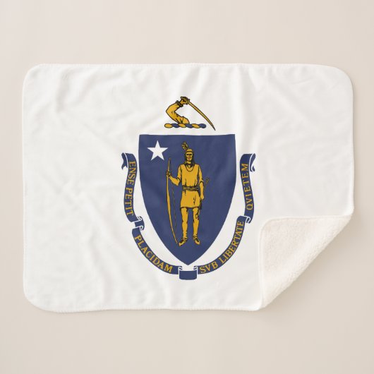 Couverture Sherpa Drapeau de l'État du Massachusetts (Devant (Horizontal))