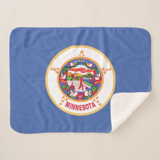 Couverture Sherpa Drapeau de l'État du Minnesota (Devant (Horizontal))