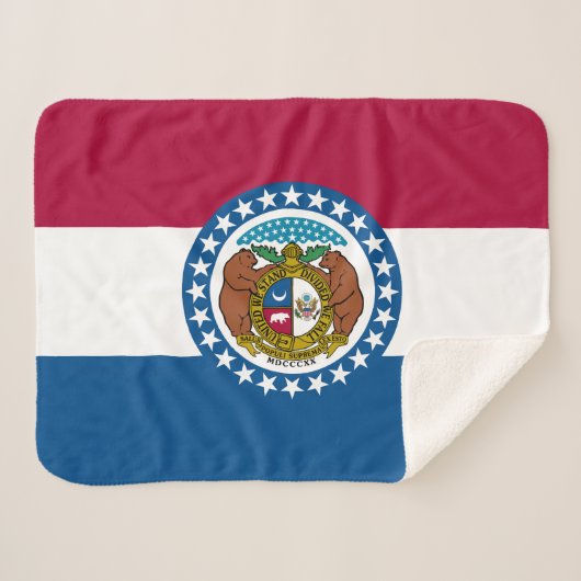 Couverture Sherpa Drapeau de l'État du Missouri (Devant (Horizontal))