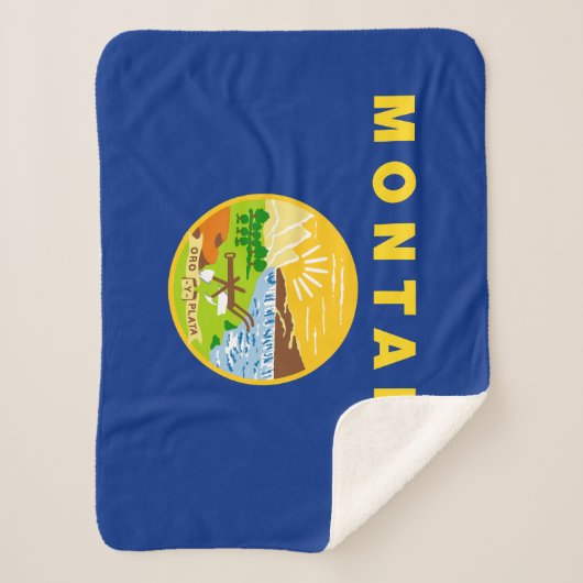 Couverture Sherpa Drapeau de l'État du Montana (Devant)