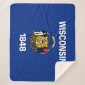 Couverture Sherpa Drapeau de l'État du Wisconsin (Devant)