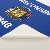 Couverture Sherpa Drapeau de l'État du Wisconsin (3/4)