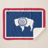Couverture Sherpa Drapeau de l'État du Wyoming (Devant (Horizontal))