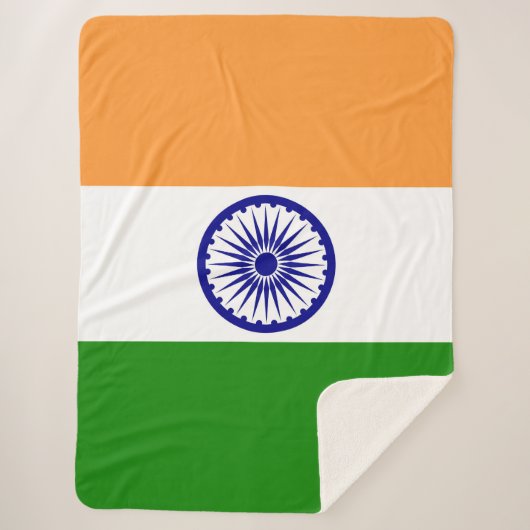 Couverture Sherpa Drapeau de l'Inde (Devant)
