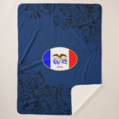 Couverture Sherpa Drapeau de l'Iowa (Devant)