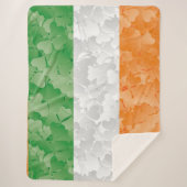 Couverture Sherpa Drapeau de l'Irlande avec motif shamrock (Devant)
