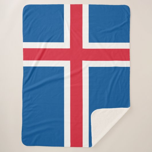 Couverture Sherpa Drapeau de l'Islande (Devant)