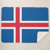 Couverture Sherpa Drapeau de l'Islande (Devant (Horizontal))