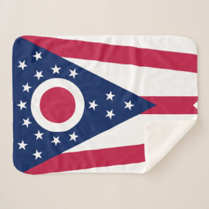 Couverture Sherpa Drapeau de l'Ohio