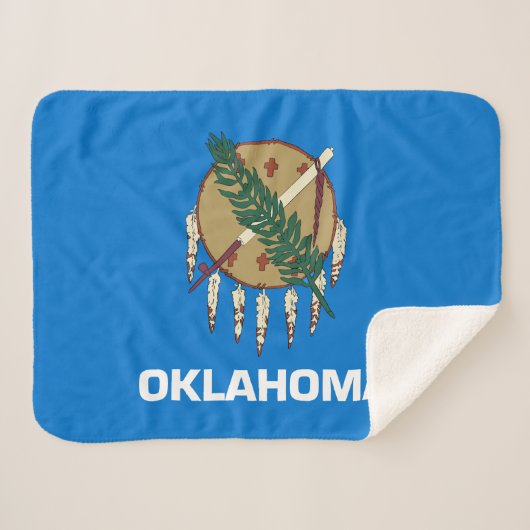 Couverture Sherpa Drapeau de l'Oklahoma (Devant (Horizontal))