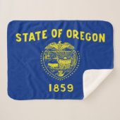 Couverture Sherpa Drapeau de l'Oregon (Devant (Horizontal))