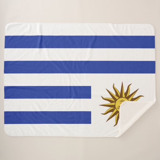Couverture Sherpa drapeau de l'Uruguay (Devant (Horizontal))
