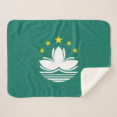 Couverture Sherpa Drapeau de Macao (Devant (Horizontal))