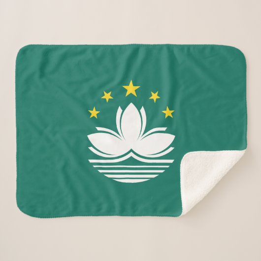 Couverture Sherpa Drapeau de Macao (Devant (Horizontal))