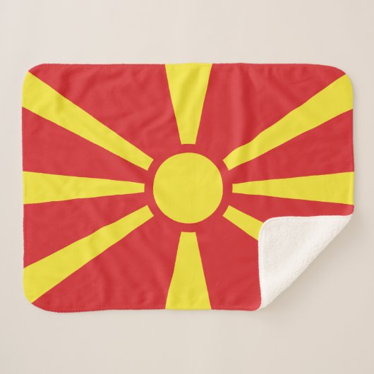 Couverture Sherpa Drapeau de Macédoine du Nord (Devant (Horizontal))