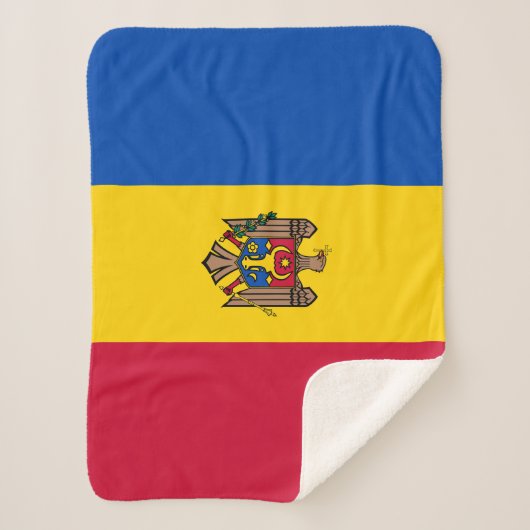 Couverture Sherpa Drapeau de Moldova (Devant)