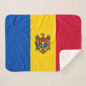 Couverture Sherpa Drapeau de Moldova (Devant (Horizontal))