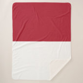 Couverture Sherpa Drapeau de Monaco (Devant)