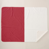 Couverture Sherpa Drapeau de Monaco (Devant (Horizontal))