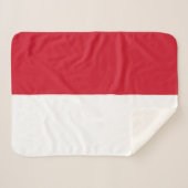 Couverture Sherpa Drapeau de Monaco (Devant (Horizontal))