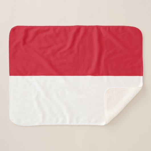 Couverture Sherpa Drapeau de Monaco (Devant (Horizontal))