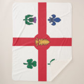 Couverture Sherpa Drapeau de Montréal (Québec, Canada) (Devant)