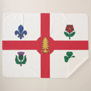 Couverture Sherpa Drapeau de Montréal (Québec, Canada)