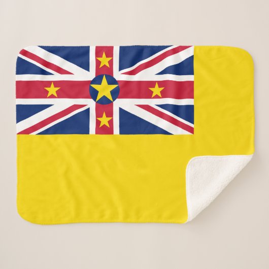 Couverture Sherpa Drapeau de Niue (Devant (Horizontal))