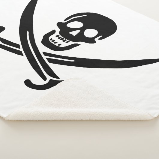 Couverture Sherpa Drapeau de pirate Crâne croisé épées (3/4)