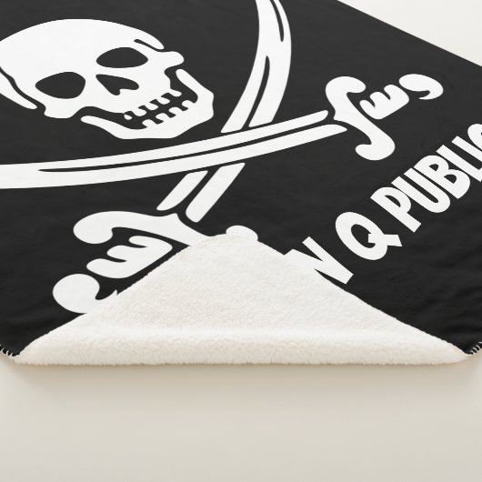 Couverture Sherpa Drapeau de pirate de jolly roger avec le nom (3/4)