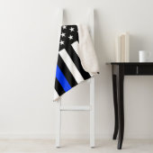 Couverture Sherpa Drapeau de police de la ligne bleue mince (En situation)