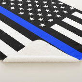 Couverture Sherpa Drapeau de police de la ligne bleue mince (3/4)