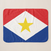 Couverture Sherpa Drapeau de Saba (Devant (Horizontal))