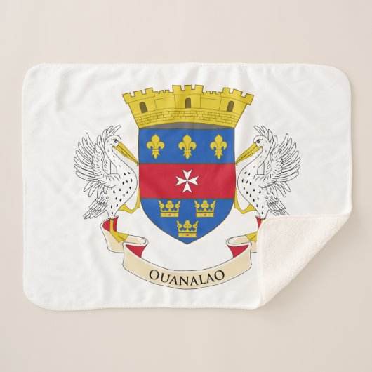 Couverture Sherpa Drapeau de Saint-Barthélemy (Devant (Horizontal))