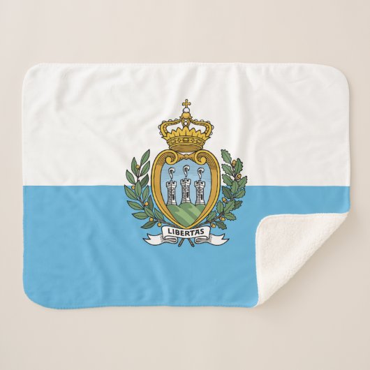 Couverture Sherpa Drapeau de Saint-Marin (Devant (Horizontal))