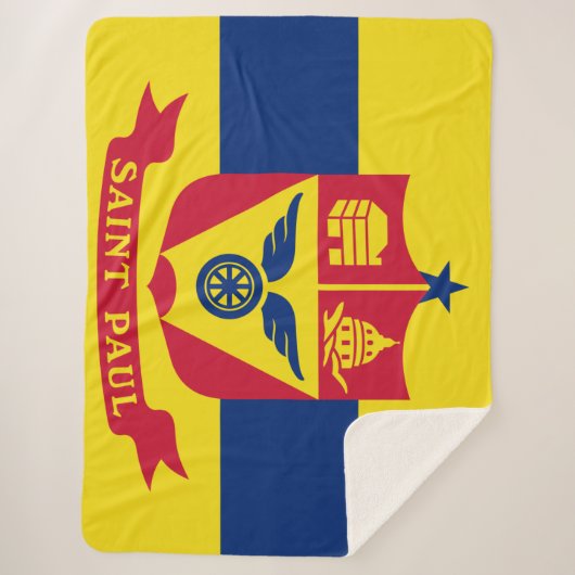 Couverture Sherpa Drapeau de Saint Paul (Minnesota) (Devant)
