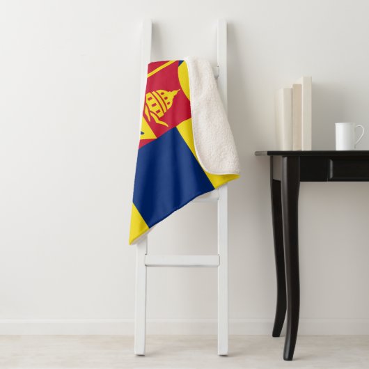 Couverture Sherpa Drapeau de Saint Paul (Minnesota) (En situation)