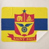 Couverture Sherpa Drapeau de Saint Paul (Minnesota) (Devant (Horizontal))