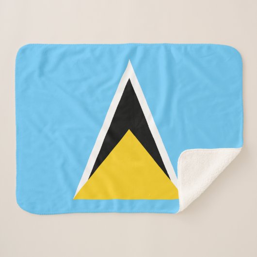 Couverture Sherpa Drapeau de Sainte-Lucie (Devant (Horizontal))
