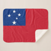 Couverture Sherpa Drapeau de Samoa (Devant (Horizontal))