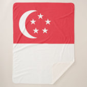 Couverture Sherpa Drapeau de Singapour (Devant)