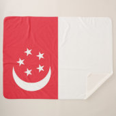 Couverture Sherpa Drapeau de Singapour (Devant (Horizontal))