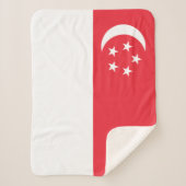 Couverture Sherpa Drapeau de Singapour (Devant)