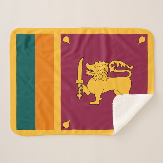 Couverture Sherpa Drapeau de Sri Lanka (Devant (Horizontal))